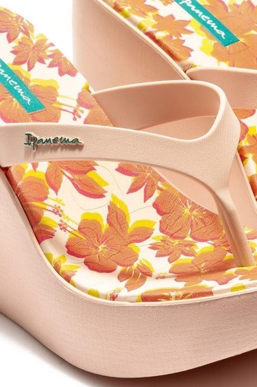  Aloha Topuklu Kadın Parmak Arası Terlik Bej 35/40