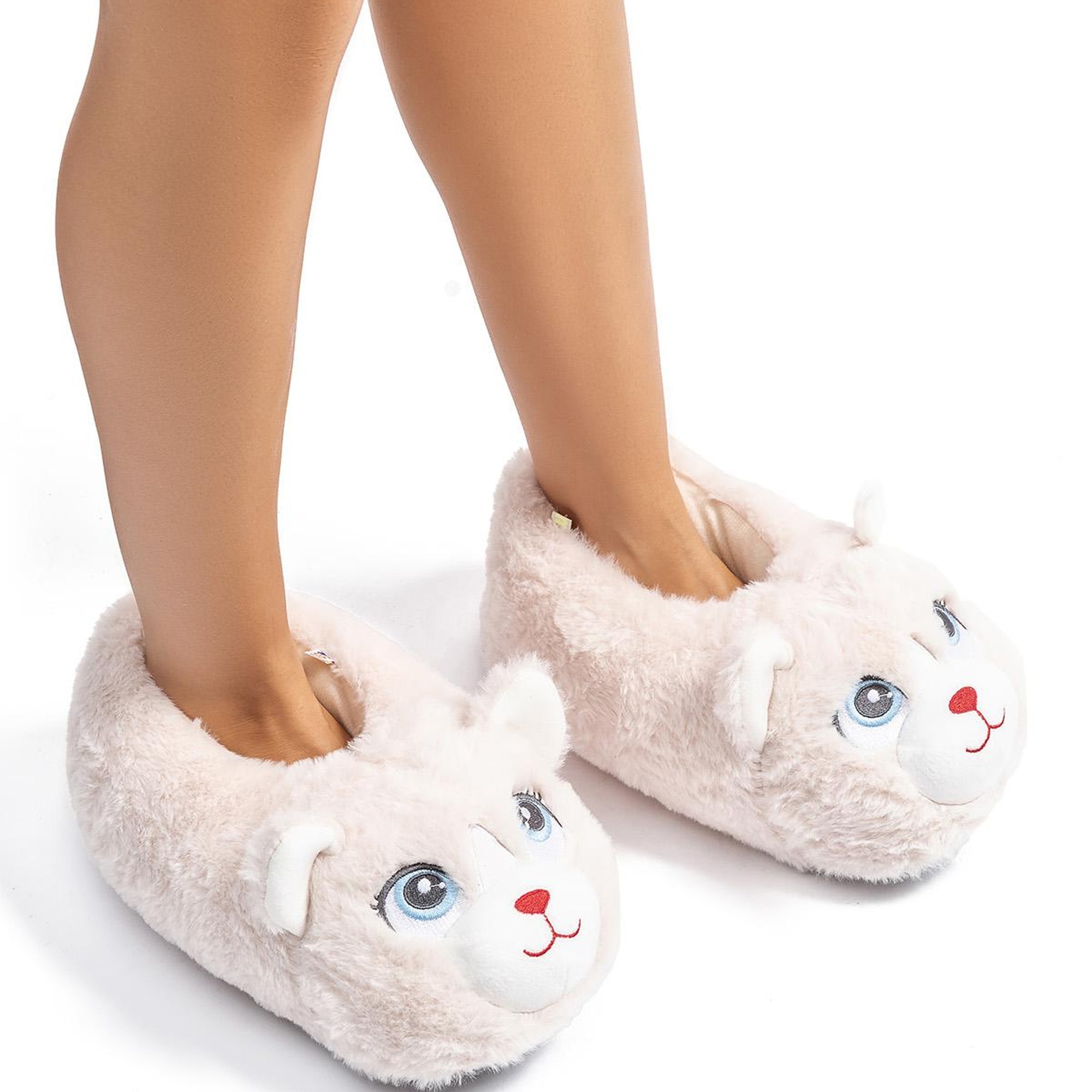 Kontes Kadın Hayvanlı Panduf Bej 36/41