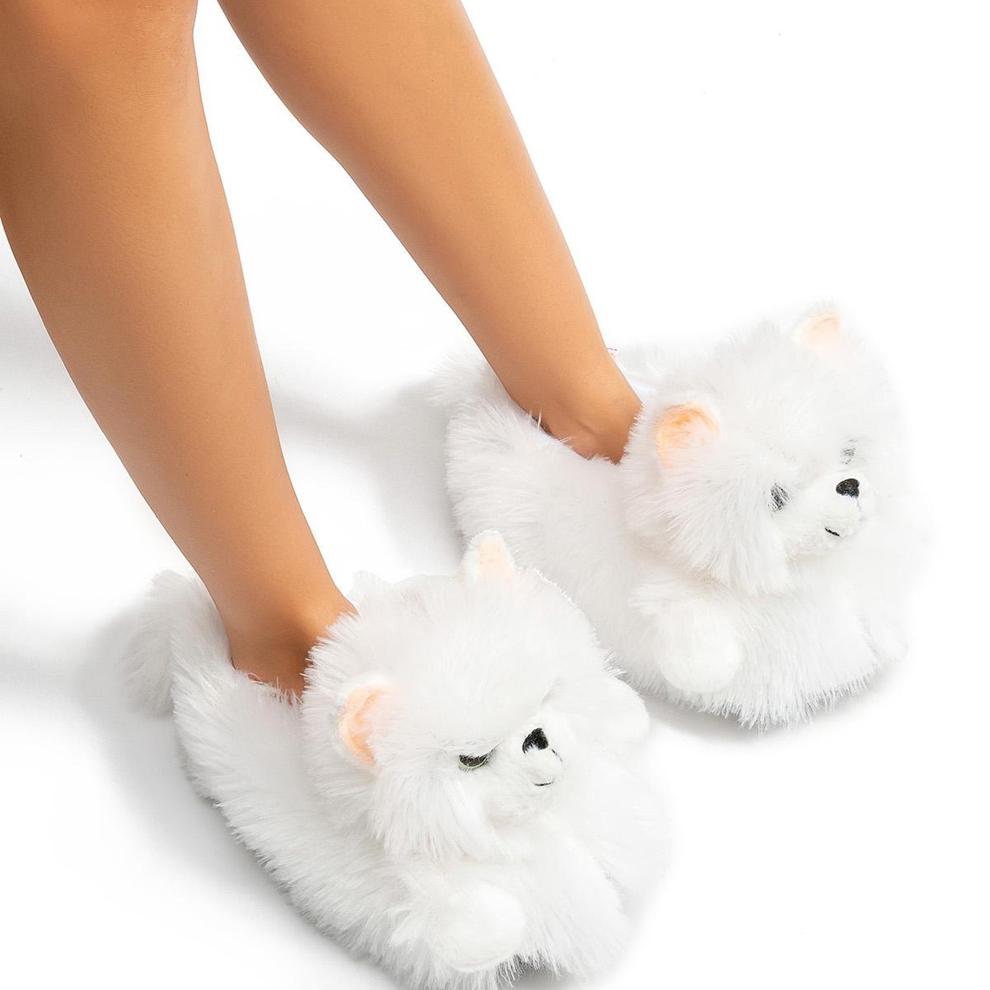 Kedi-3 Kadın Hayvanlı Panduf Beyaz 36/41