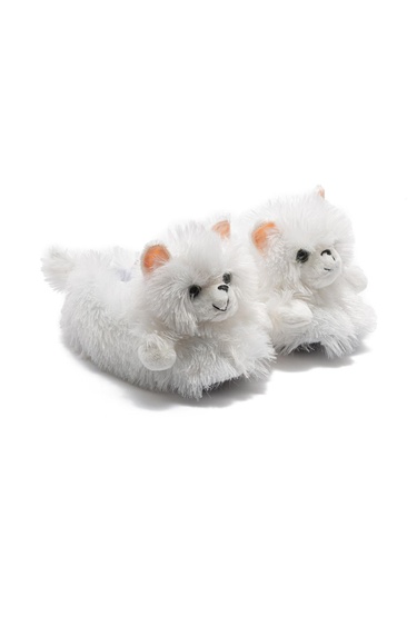  Kedi-3 Kadın Hayvanlı Panduf Beyaz 36/41