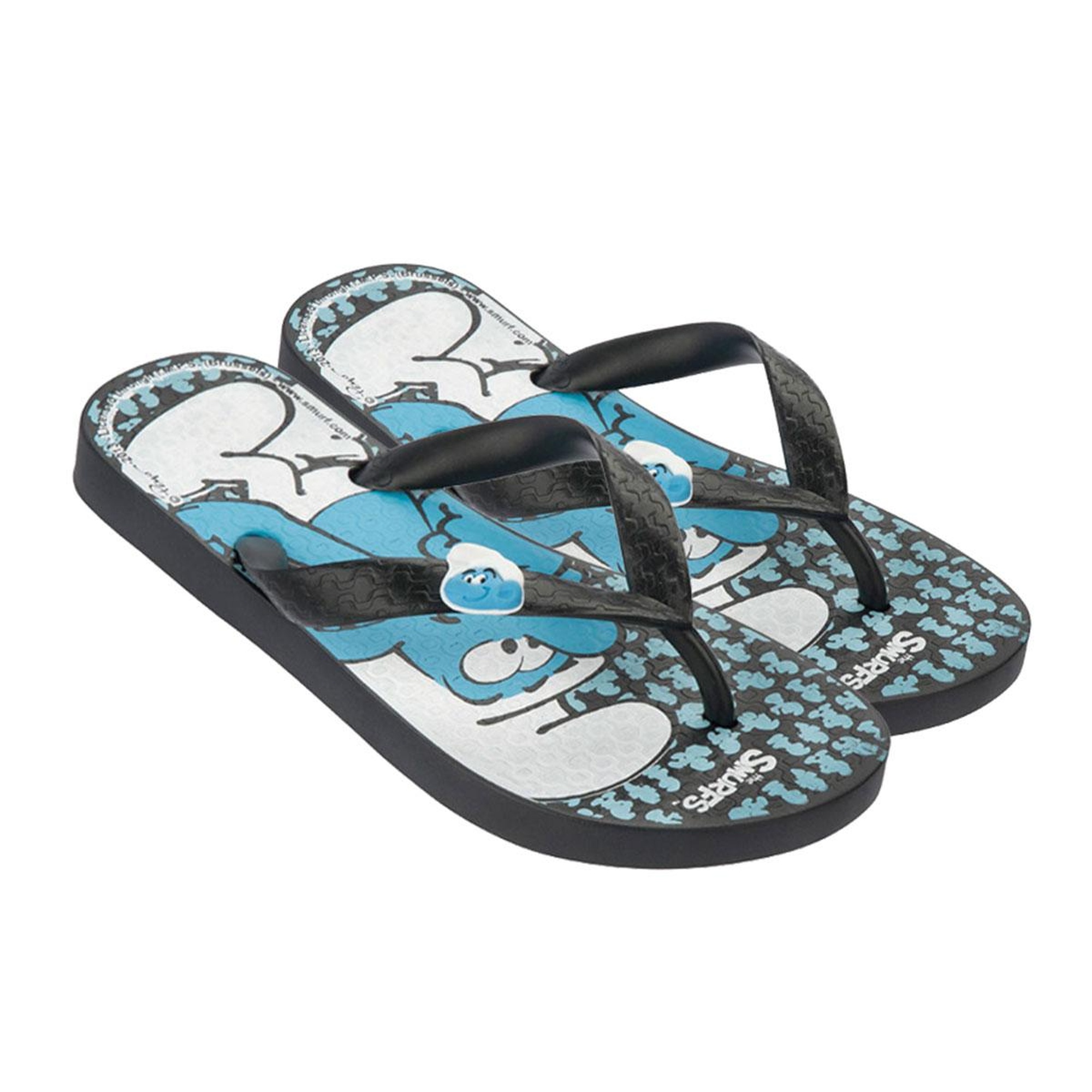 Smurfs Çocuk Parmak Arası Terlik Siyah Mavi 25/34