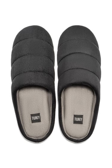  Adamo Erkek Ev Terliği Sessiz Taban Siyah Füme 41/46