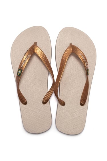  Clas Brazil Kadın Parmak Arası Terlik Bej 35/42