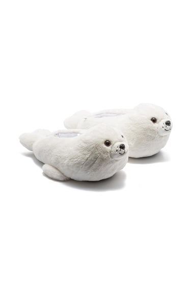  Foka Kadın Hayvanlı Panduf Beyaz 36/41