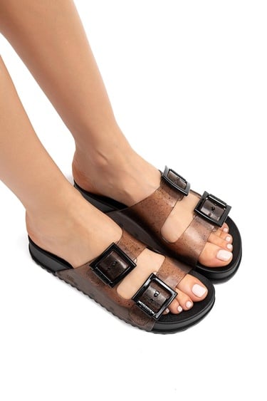  Partner Kadın Terlik Şeffaf Siyah 35/42