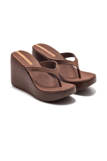  High Fashion Thong Kadın Parmak Arası Terlik Kahverengi 35/40