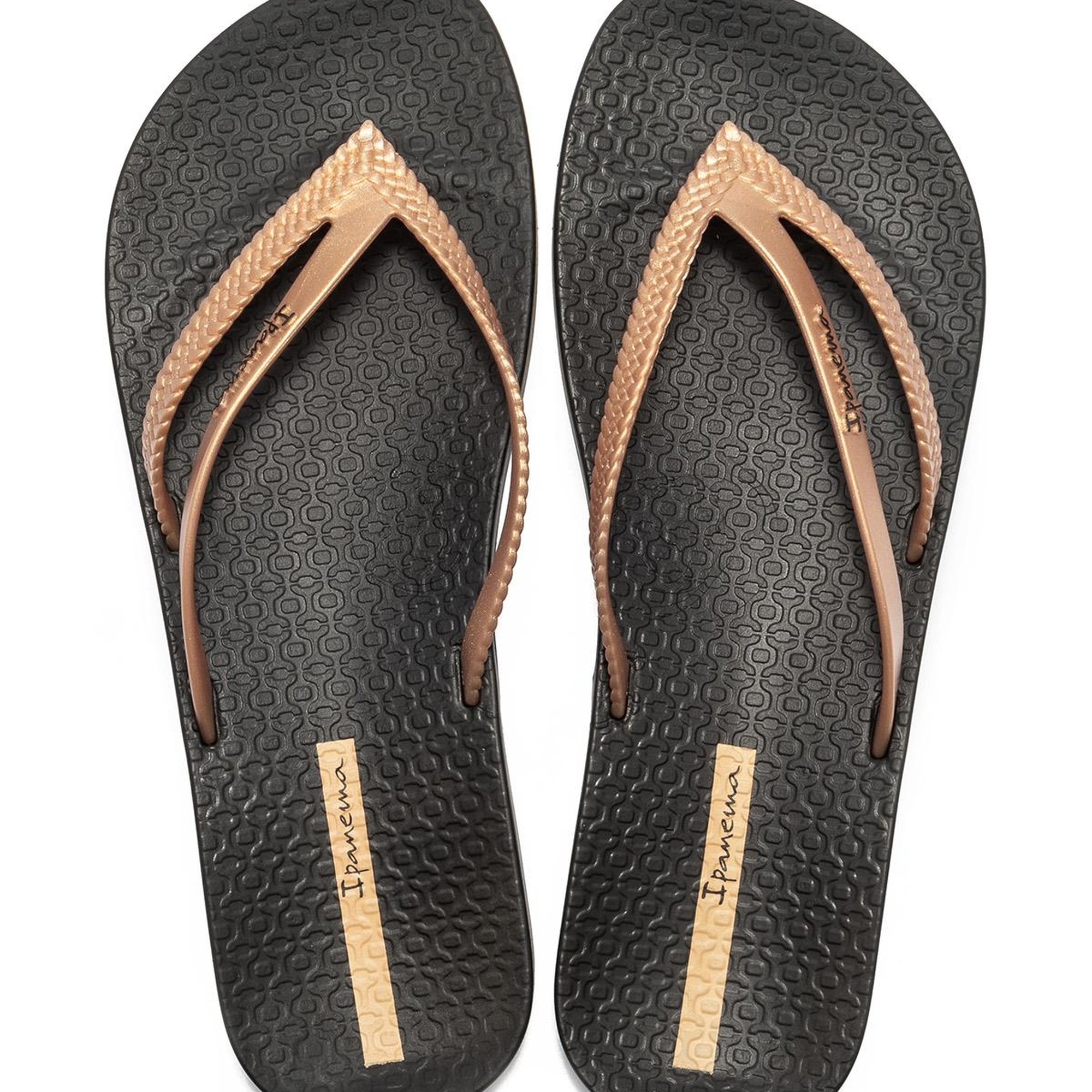 Bossa Soft Kadın Parmak Arası Terlik Altın Siyah 35/42