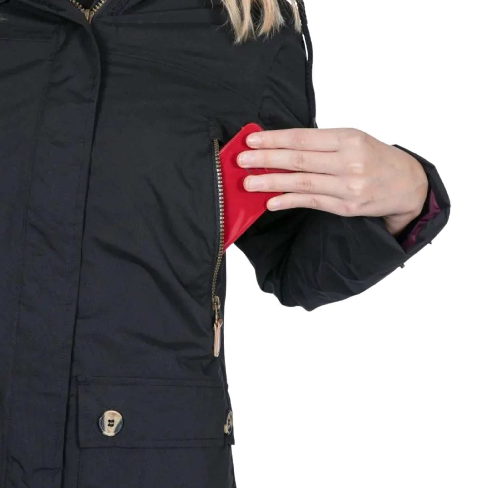 Trespass Clea - Tp50 Kadın Siyah Outdoor Ceketi