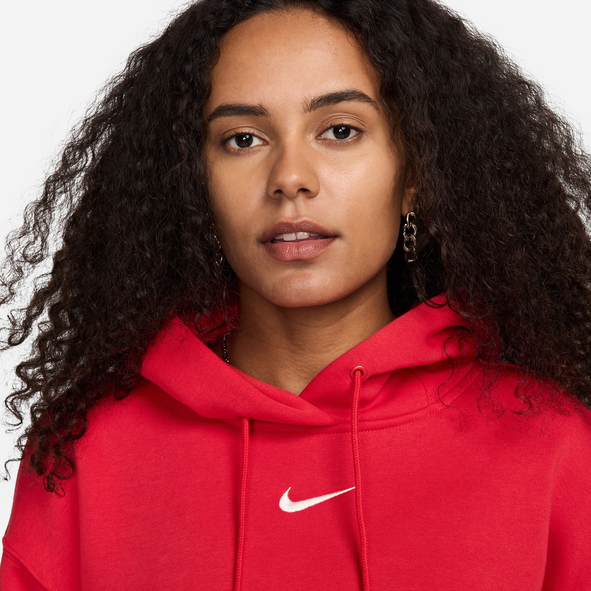 Nike Sportswear Phoenix Fleece Oversize Kadın Kırmızı Sweatshirt