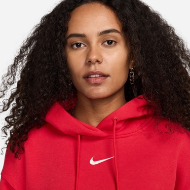  Nike Sportswear Phoenix Fleece Oversize Kadın Kırmızı Sweatshirt