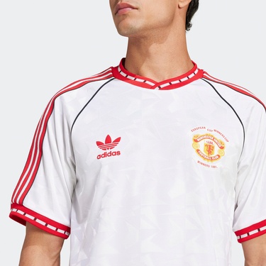  adidas Manchester United Retro Erkek Beyaz T-Shirt
