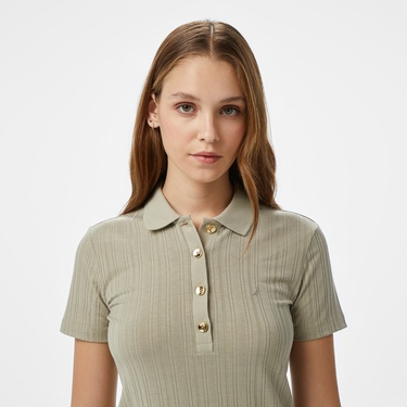  Nautica Kadın Yeşil Regular Fit Polo