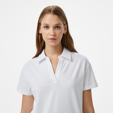  Nautica Kadın Beyaz Regular Fit Polo