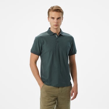  Nautica Erkek Yeşil Classic Fit Desenli Polo