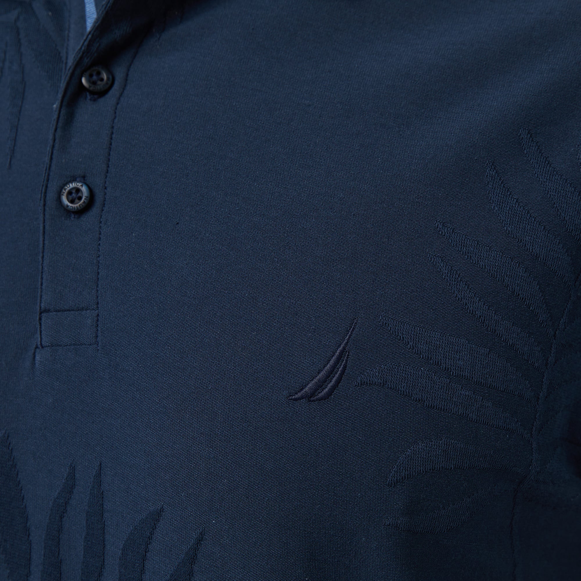 Nautica Erkek Lacivert Classic Fit Desenli Polo