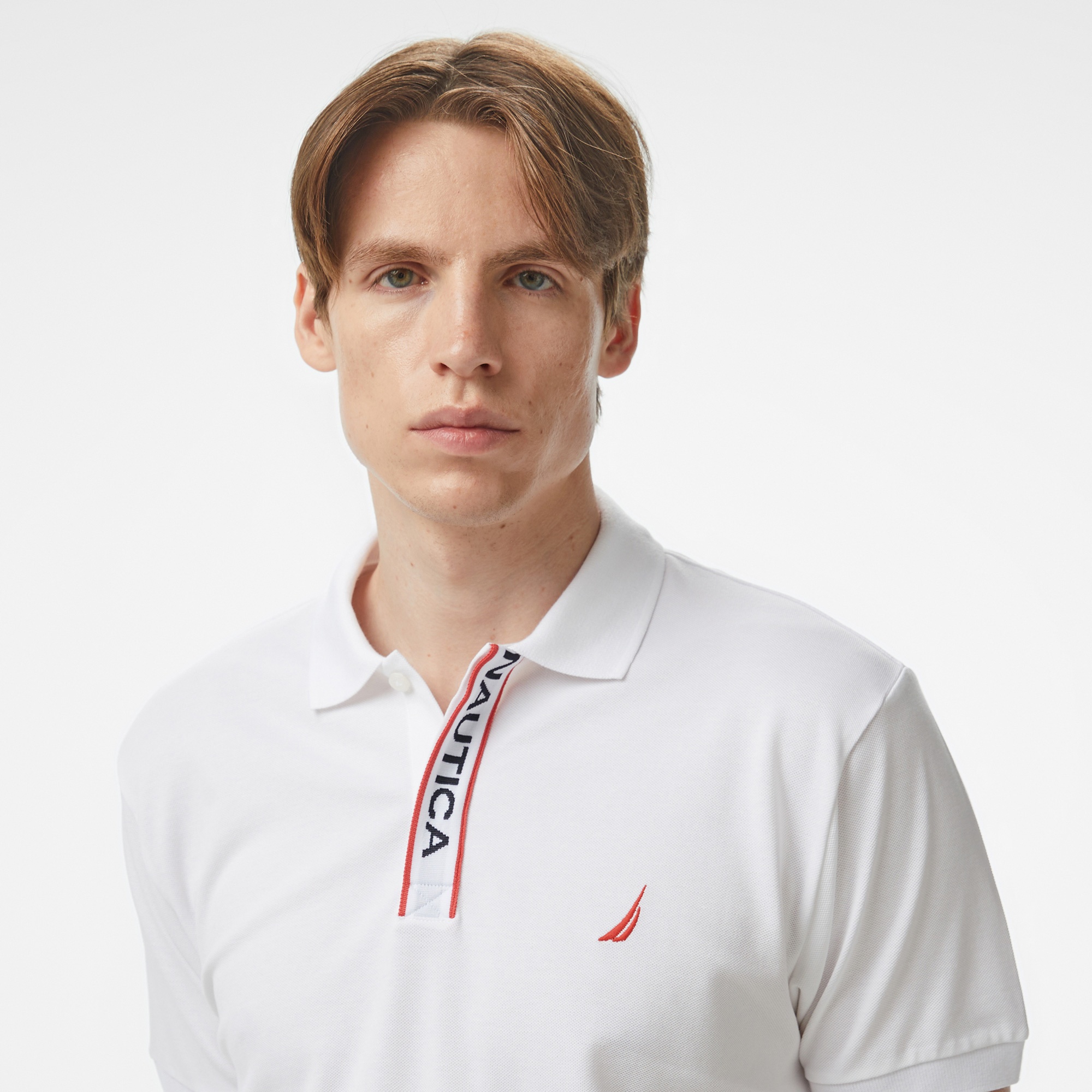Nautica Erkek Beyaz Classic Fit Polo Yaka T-Shirt