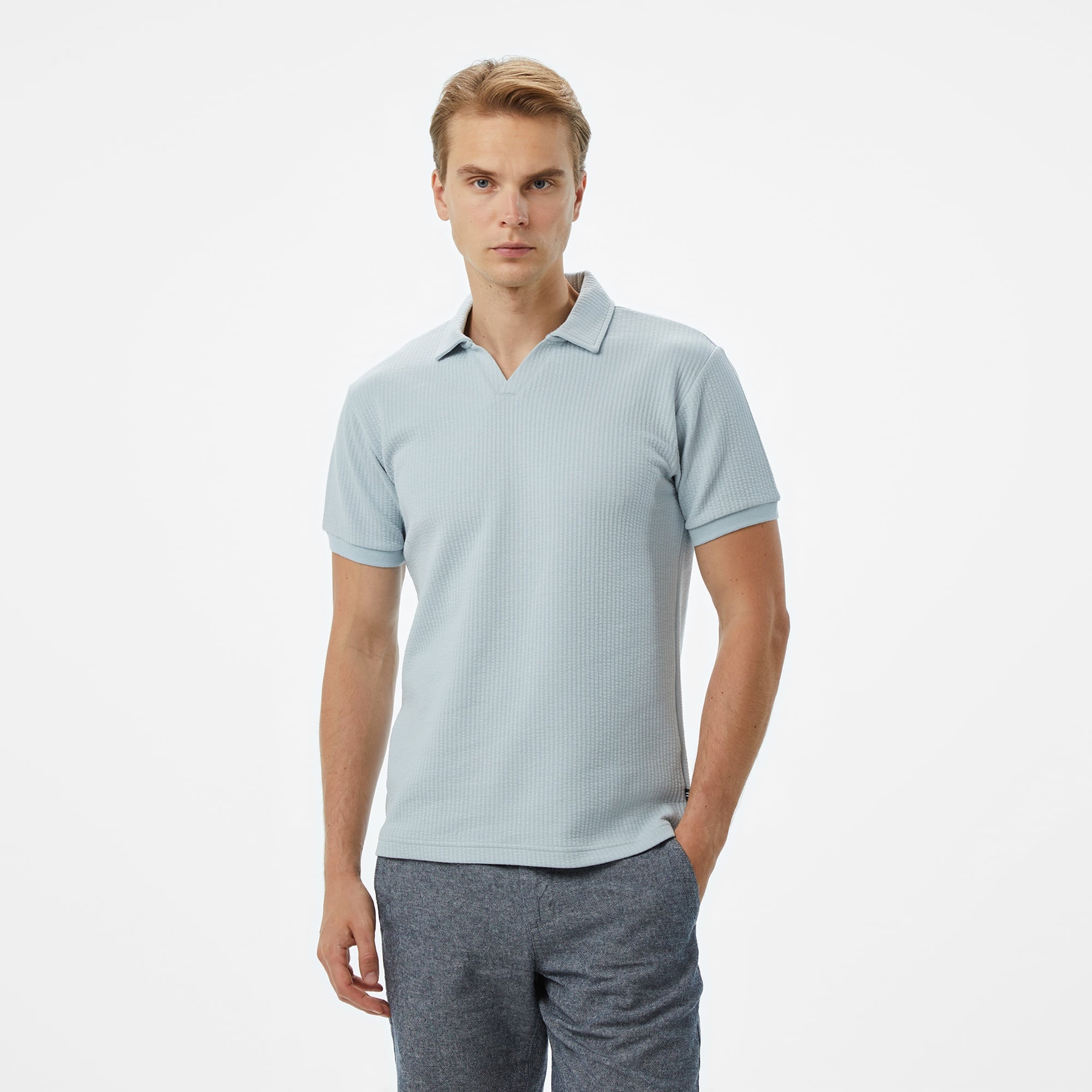 Nautica Erkek Mavi Classic Fit Polo
