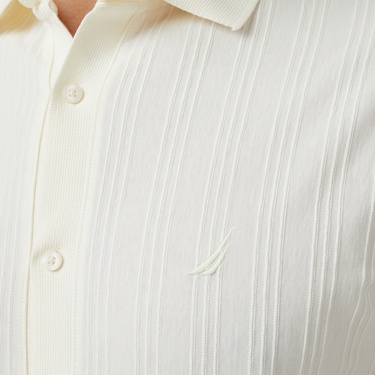  Nautica Erkek Ekru Classic Fit Polo