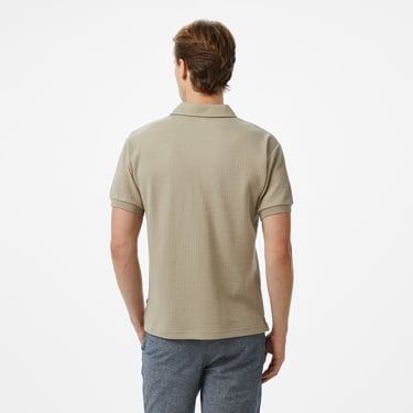  Nautica Erkek Bej Classic Fit Polo