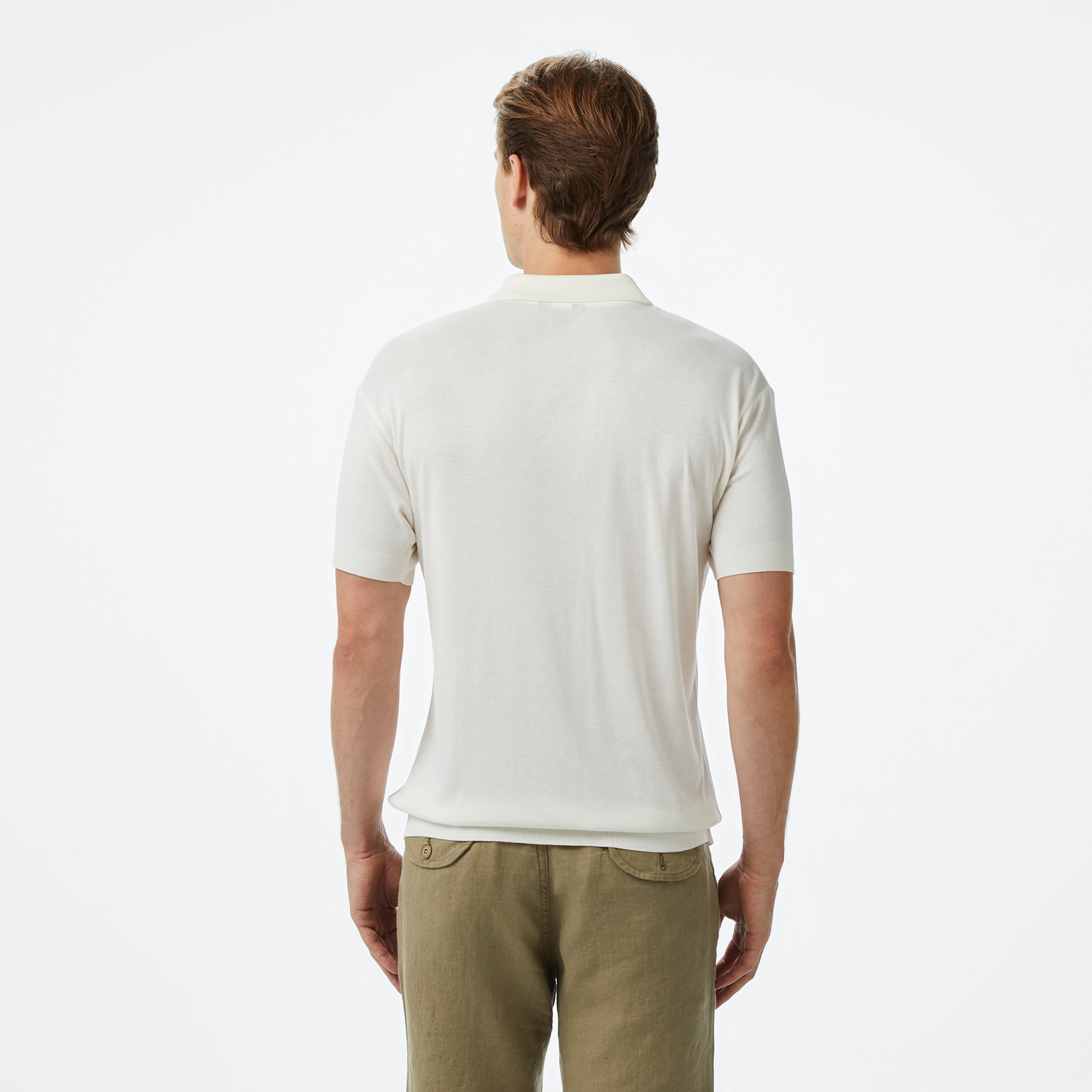 Nautica Erkek Ekru Classic Fit Polo