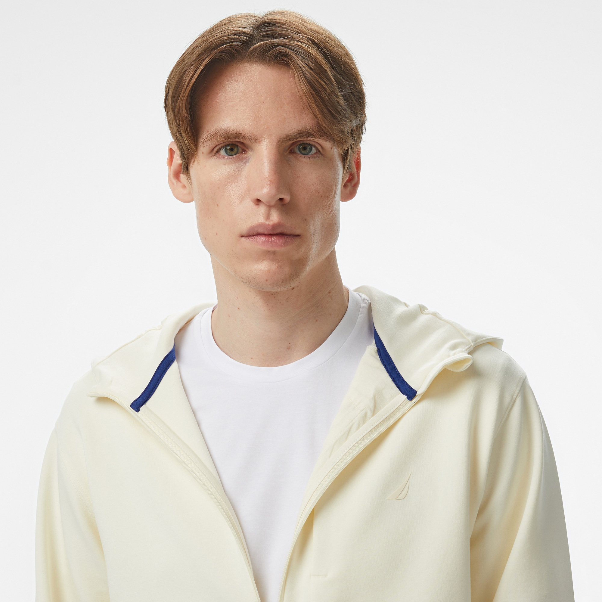 Nautica Erkek Ekru Regular Fit Kapüşonlu Sweatshirt