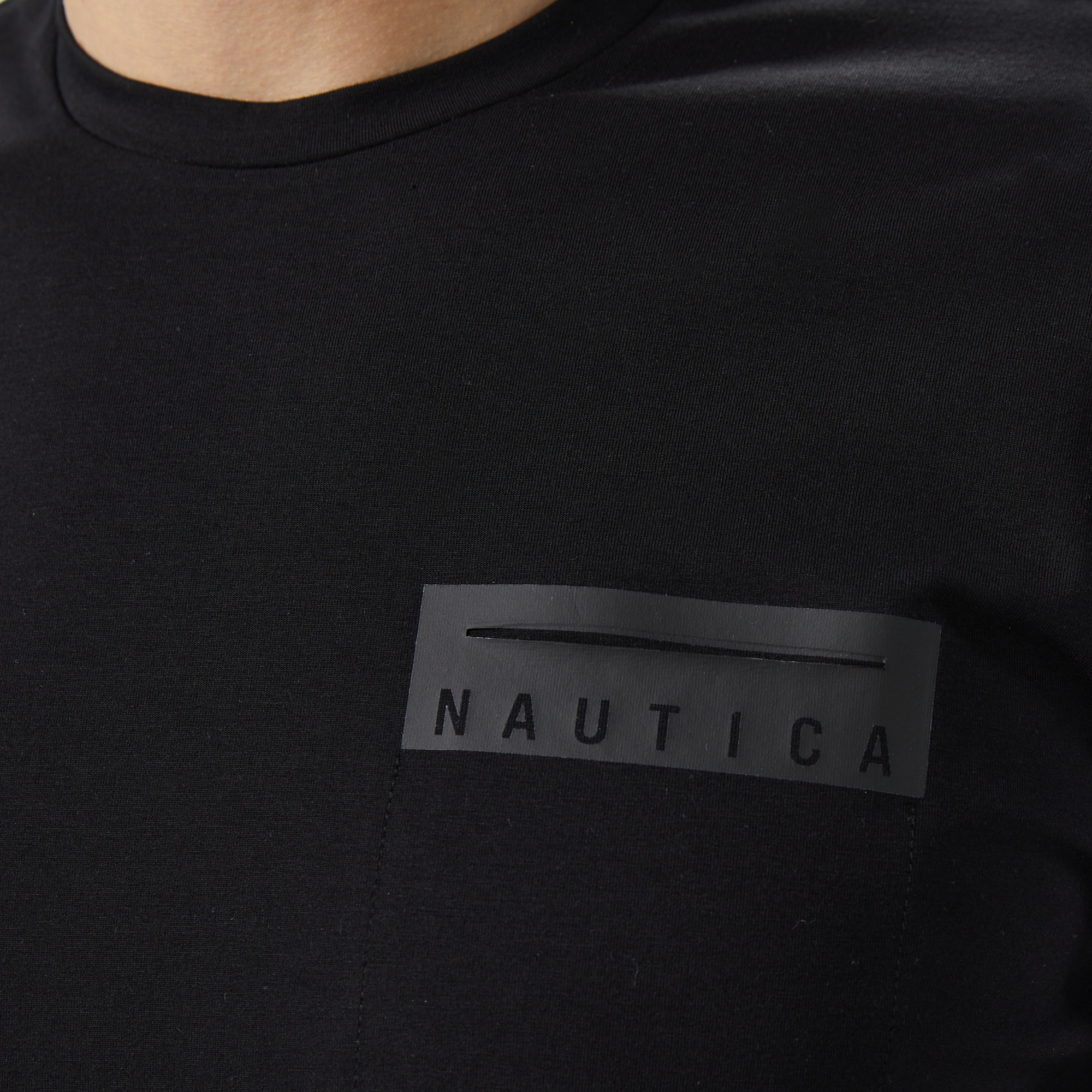 Nautica Erkek Siyah Regular Fit Baskılı T-Shirt