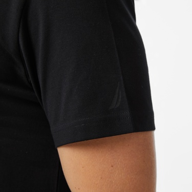  Nautica Erkek Siyah Regular Fit Baskılı T-Shirt