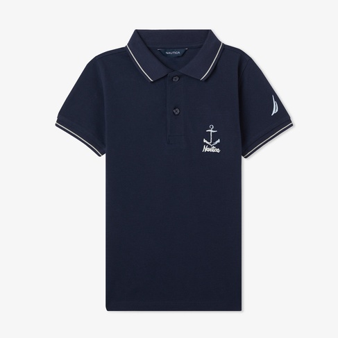  Nautica Erkek Çocuk Lacivert Regular Fit Baskılı Polo