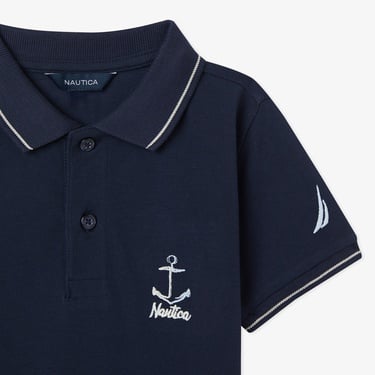  Nautica Erkek Çocuk Lacivert Regular Fit Baskılı Polo