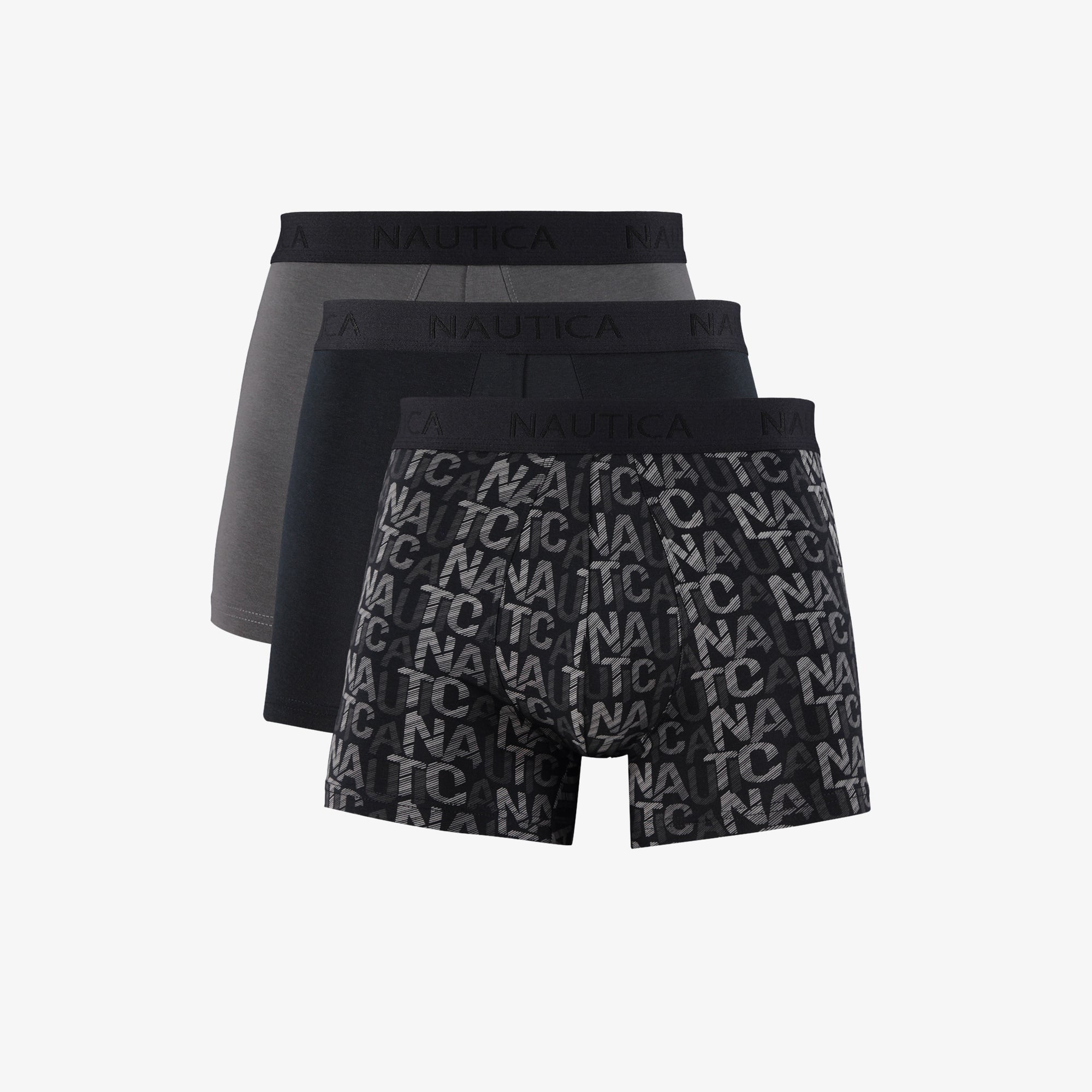 Nautica Erkek Siyah Standart Fit 3'lü Boxer