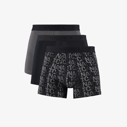  Nautica Erkek Siyah Standart Fit 3'lü Boxer