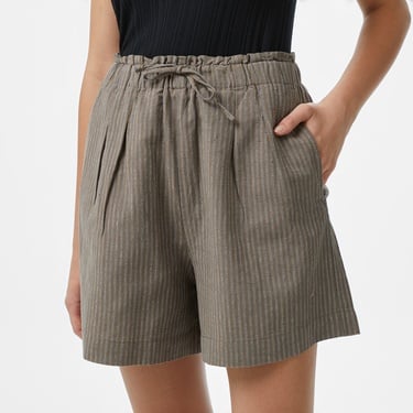  Nautica Kadın Turuncu Relaxed Fit Çizgili Şort