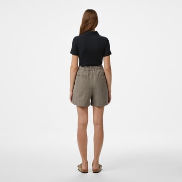  Nautica Kadın Turuncu Relaxed Fit Çizgili Şort