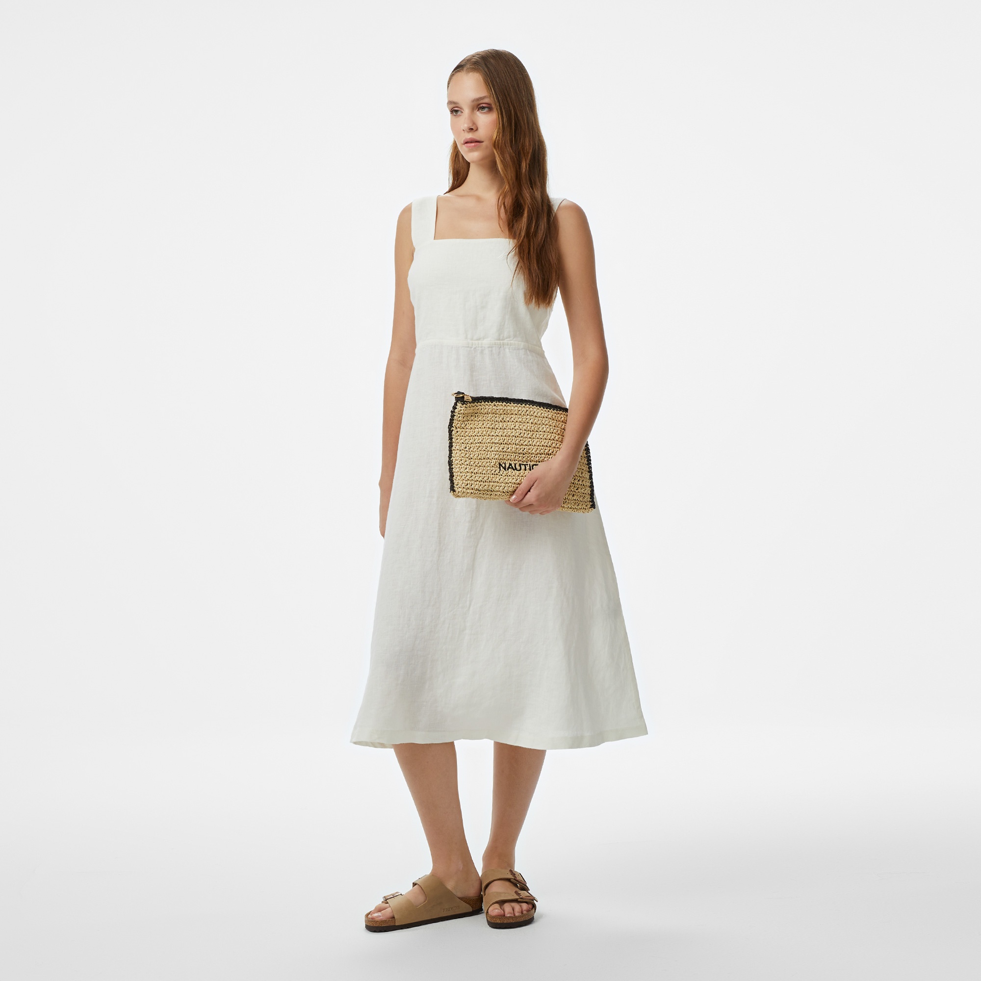 Nautica Kadın Beyaz Regular Fit Elbise