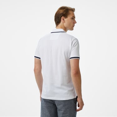  Nautica Erkek Beyaz Classic Fit Polo Yaka T-Shirt