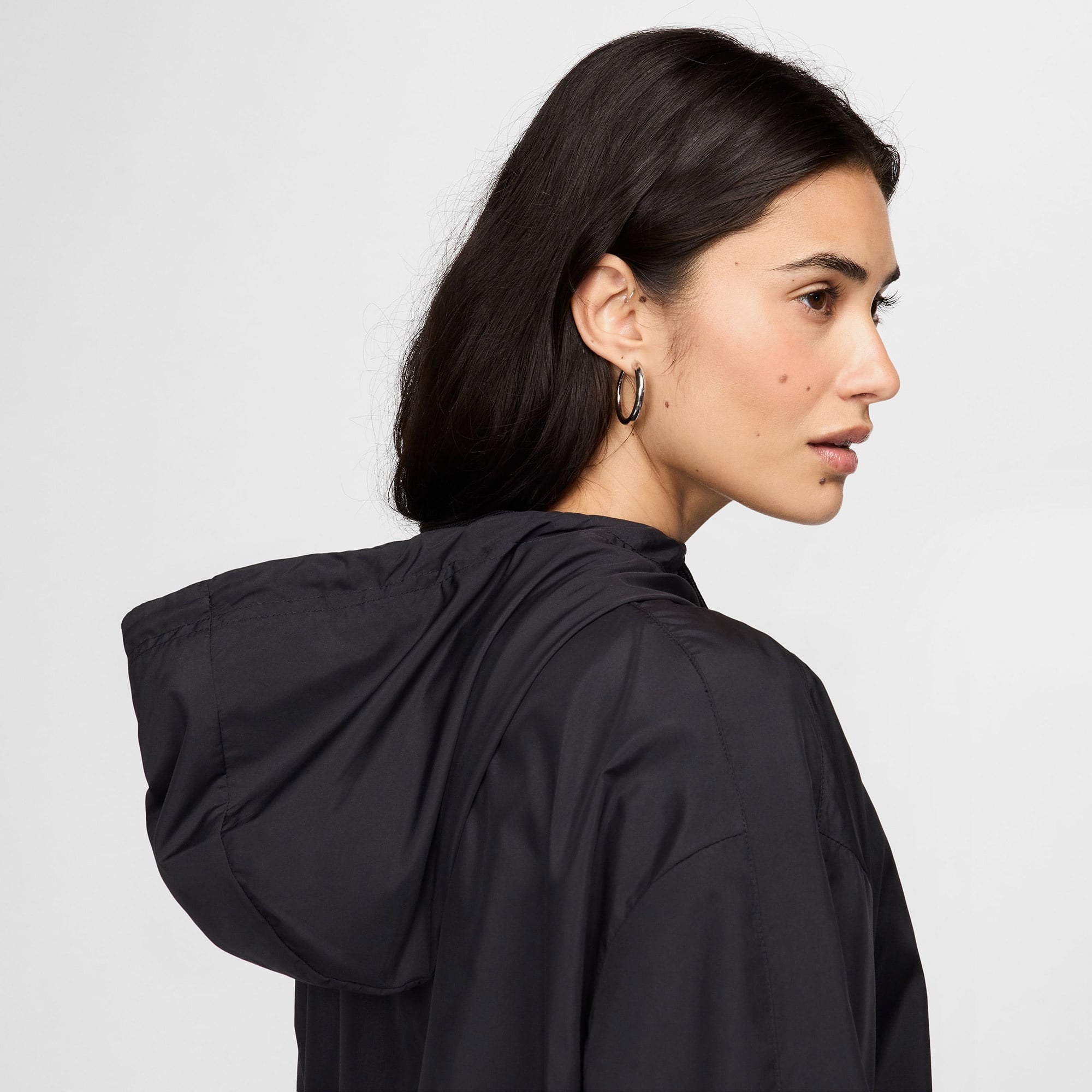 Nike Sportswear Classic Woven Kadın Siyah Ceket