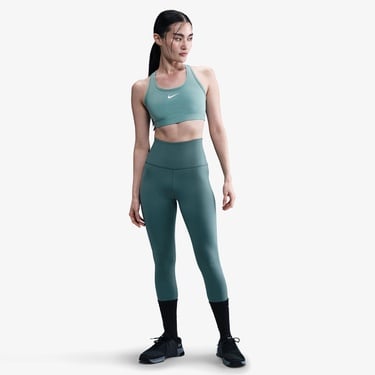 Nike Swoosh Medium Support Kadın Yeşil Bra