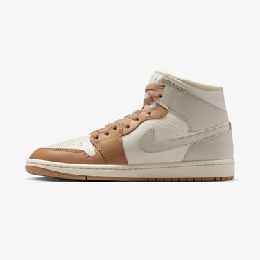  Jordan Air 1 Mid Kadın Bej Spor Ayakkabı