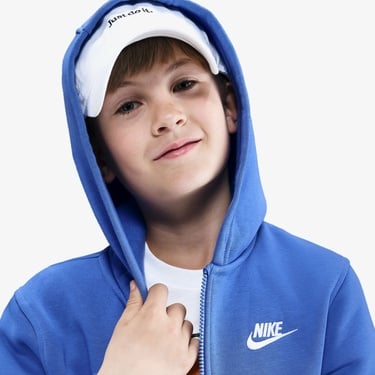  Nike Sportswear Club Fleece Çocuk Mavi Hoodie