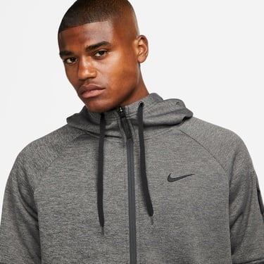  Nike Therma-Fit Full-Zip Erkek Gri Hoodie