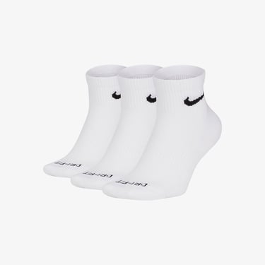  Nike Everyday Plus Cushioned 3' lü Unisex Beyaz Çorap