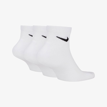  Nike Everyday Plus Cushioned 3' lü Unisex Beyaz Çorap