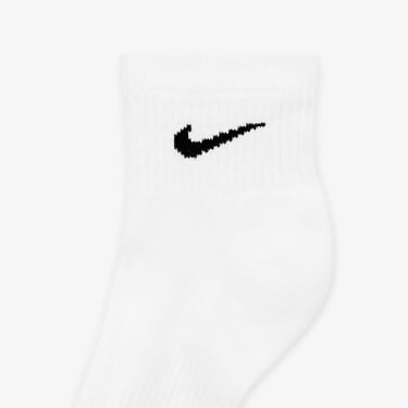  Nike Everyday Plus Cushioned 3' lü Unisex Beyaz Çorap