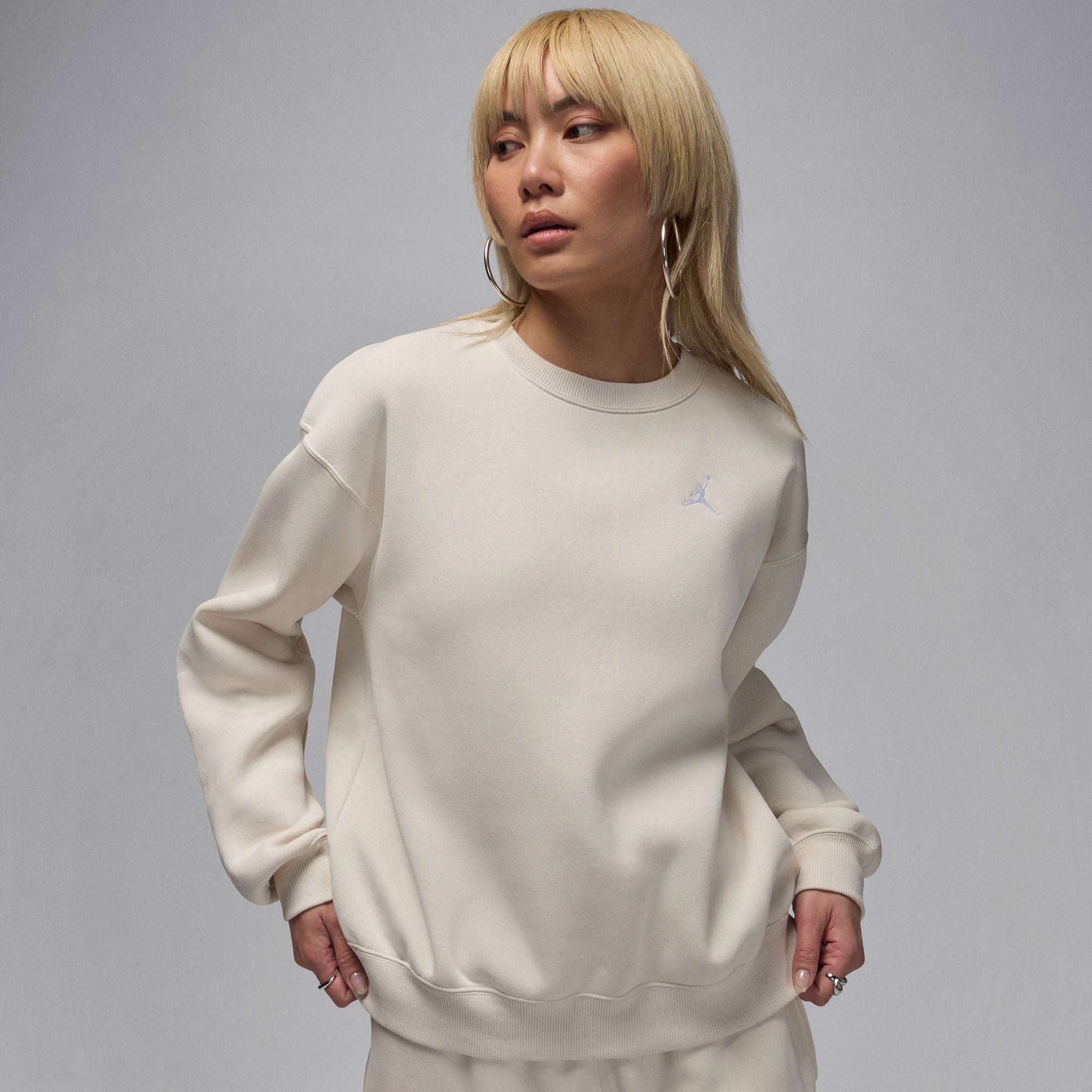 Jordan Brooklyn Fleece Kadın Bej Sweatshirt