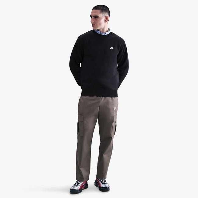  Nike Club Crew Erkek Siyah Sweatshirt