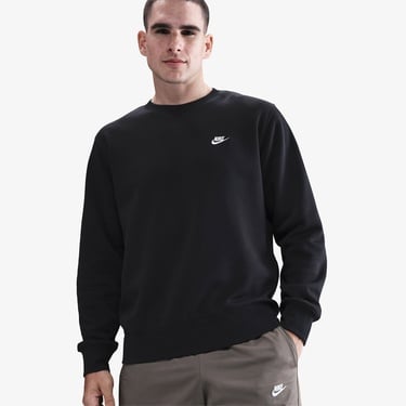  Nike Club Crew Erkek Siyah Sweatshirt