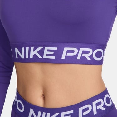  Nike Pro Dri-Fit 365 Kadın Mor Crop T-Shirt