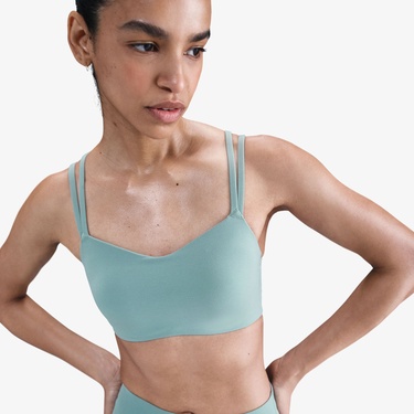  Nike Dri-Fit Zenvy Strappy Kadın Mavi Bra