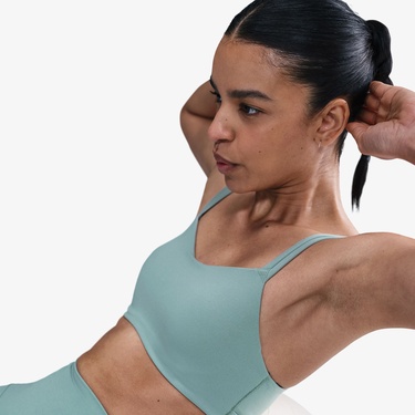  Nike Dri-Fit Zenvy Strappy Kadın Mavi Bra