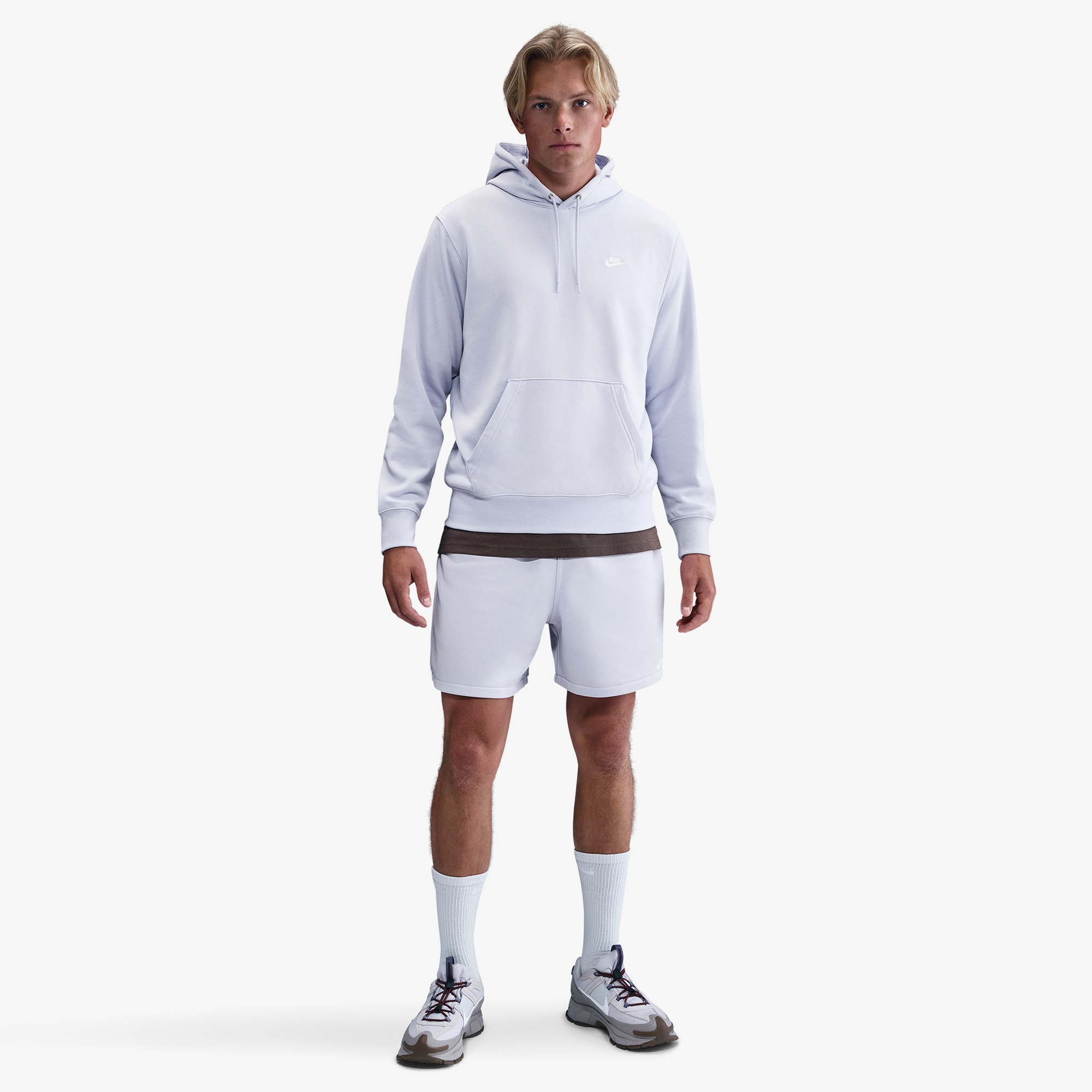 Nike Club Erkek Gri Hoodie